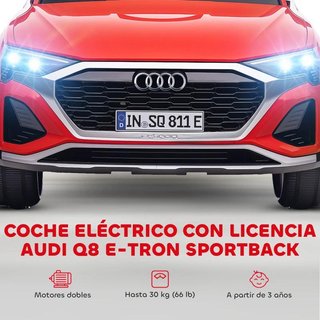 Coche Eléctrico Infantil Audi Q8 12V Mando Rojo