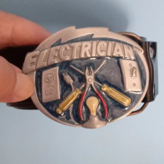 Hebilla Cinturón Electricista Cuero