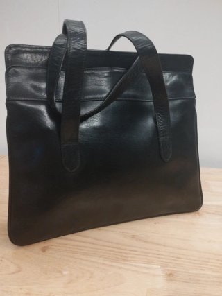 Borsa Pelle Nera Vintage Donna