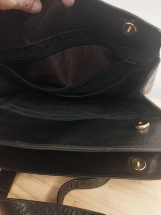 Borsa Pelle Nera Vintage Donna