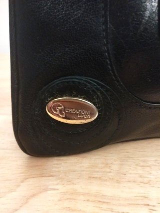 Borsa Pelle Nera Vintage Donna