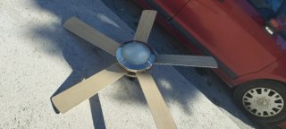 Lámpara Ventilador Madera y Metal