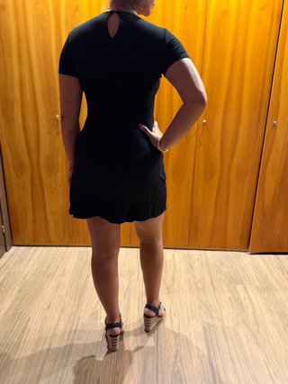 Vestido Negro Desigual Talla M