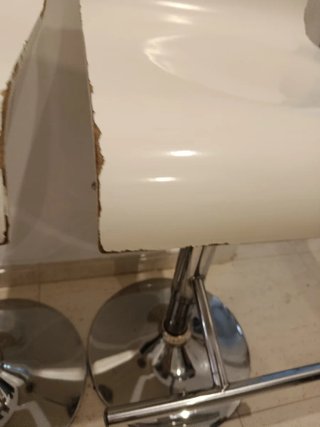 2 Banquetas blancas Altas Regulables: Cocina o bar