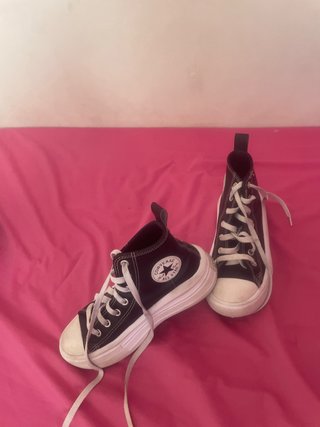 Converse plataforma negras talla 35