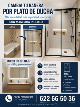 Cambio Bañera X Plato