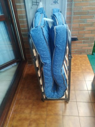 Cama turca plegable, 1,80 x 80 con funda protector