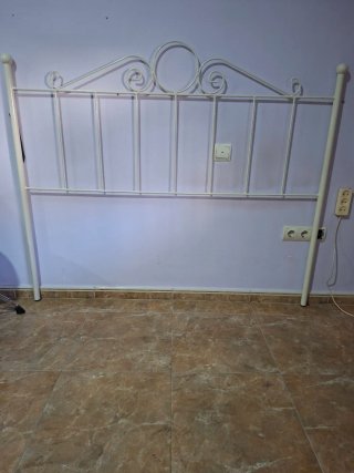 Cabecero de forja blanco cama 150