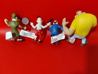 Figuras PVC Mortadelo, Filemón, super ,tronchamula