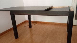 Mesa extensible IKEA LANEBERG marrón oscuro