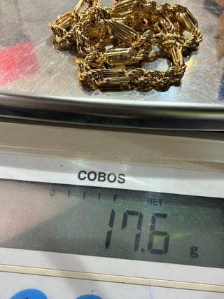 CORDON TIPO CADENA 3X1 EN ORO 18K