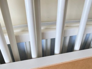 Cuna Ikea Blanca con Colchón y Protector
