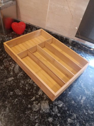 Organizador de cubiertos de bambú nuevo