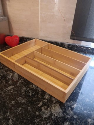 Organizador de cubiertos de bambú nuevo
