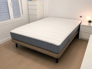 Base tapizada 135x190 + Colchón IKEA VESTERÖY