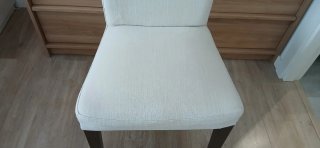 Silla comedor Ikea tela y madera
