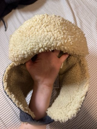 Gorro aviador trampero gris y beige