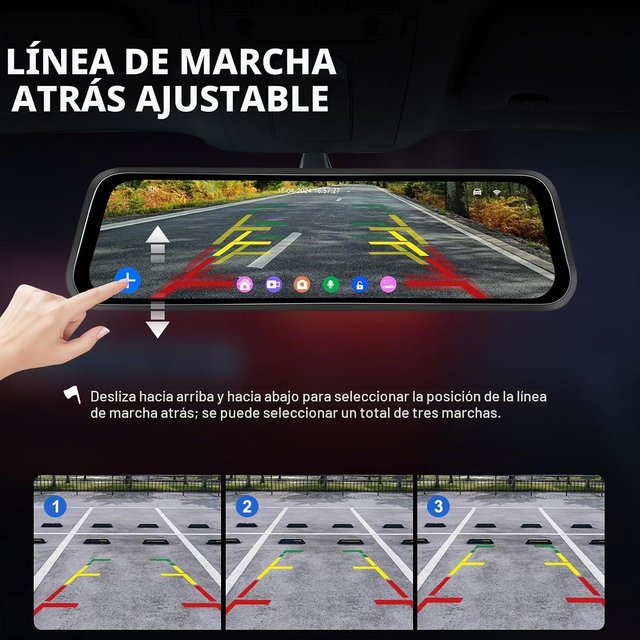 Nuovo CAMECHO Retrovisor 9.66 4K Mirror Dashcam