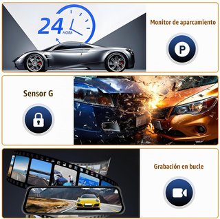 nuevo CAMECHO Retrovisor 9.66 4K Mirror Dashcam