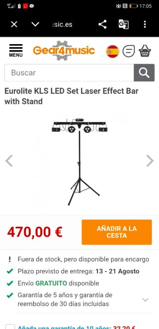 Luces de discoteca para eventos Gear4Music