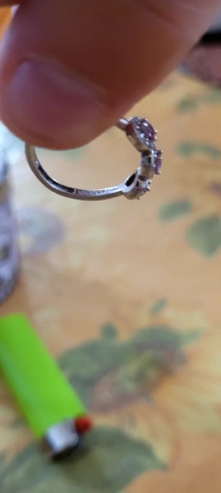 Anello Trilogy Pietre Rosa e Zirconi Argento