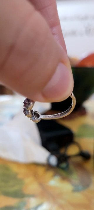 Anello Trilogy Pietre Rosa e Zirconi Argento