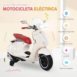 Moto Eléctrica Infantil Vespa Batería Usada Música