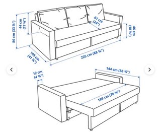 Sofá-cama IKEA FRIHETEN 3 plazas gris