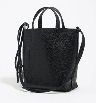 Bolso Bimba y Lola piel texturizada negro