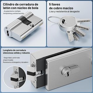 Nueva Cerradura Ranbo para puerta de cristal