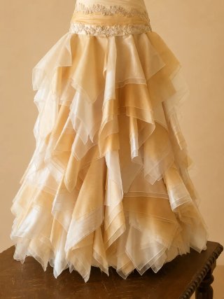 Vestido Festera/Novia Blanco y Amarillo