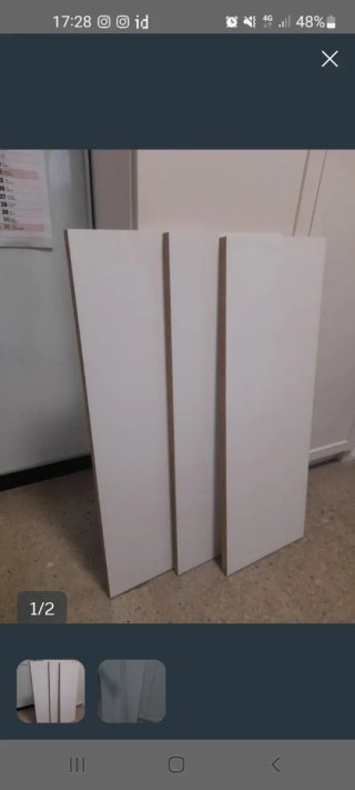 3 baldas adicionales Ikea blancas