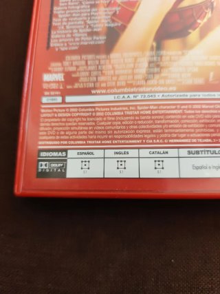 DVD Spider-Man, Película primera edición española.