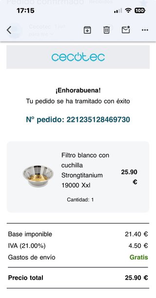 Rayador filtro de estractor de fruta cecotec