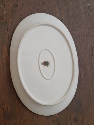 Piatto portata ovale porcellana decoro pesci