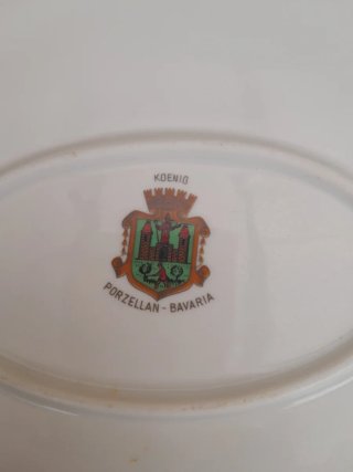 Piatto portata ovale porcellana decoro pesci