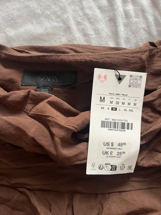 Falda pantalón marrón con volantes