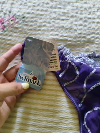Braguita Tanga XL Morada Encaje