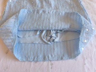 Minifalda azul con lentejuelas, S, Bershka