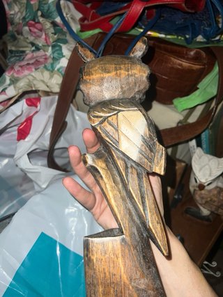 Portacandele gufo ceramica vintage