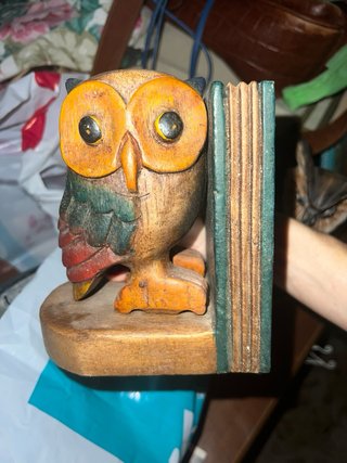 Portacandele gufo ceramica vintage
