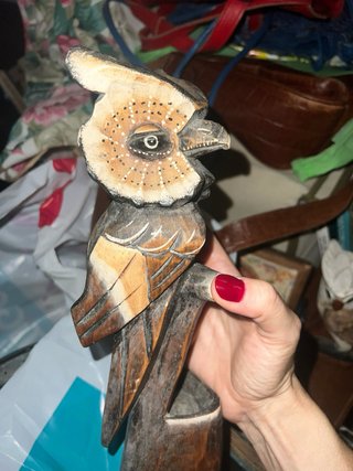Portacandele gufo ceramica vintage