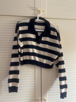Jersey Bershka rayas crop top M