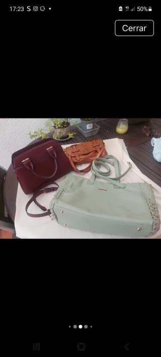 3 Bolsos (Marrón y Verde)