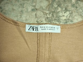 Vestido Zara Beige Talla S