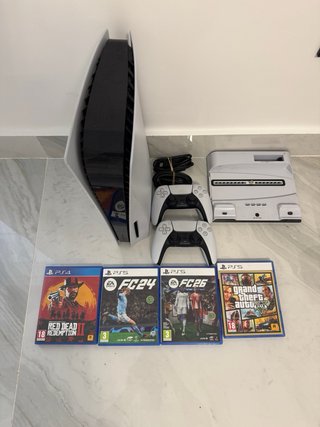 PS5 DISCO 825GB + 2 MANDOS Y JUEGOS