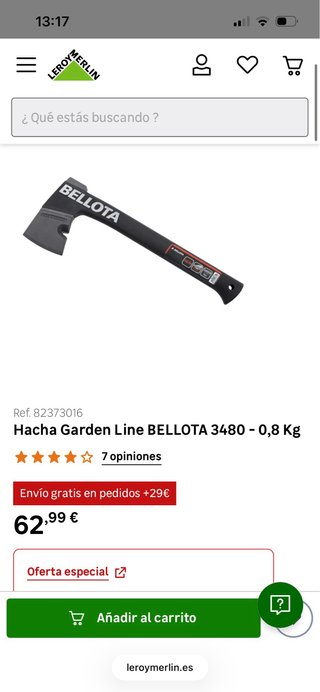 Hacha Bellota Totalmente nueva sin uso!