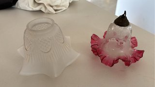 Tulipas de cristal antiguas rosas