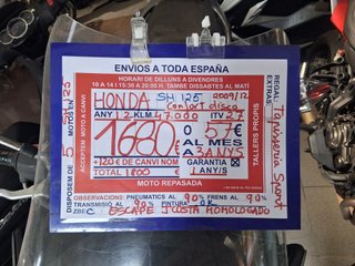 Honda SH 125 Scooter Negra/Plateada