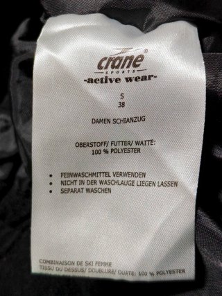 CRANE pantalone tuta salopette neve sci outdoor S